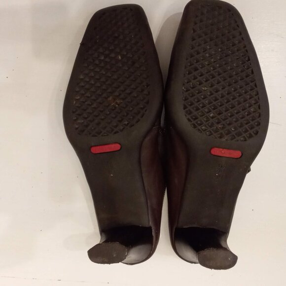 Aerosoles Sugar Snap Brown Leather Mules Slide On Mary Jane Kitten Heels size 8 - Picture 7 of 7